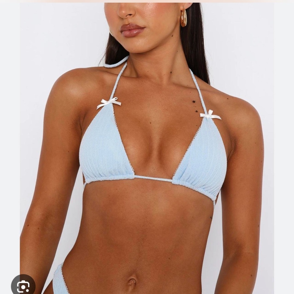 New Light Blue Halter Bikini Set
